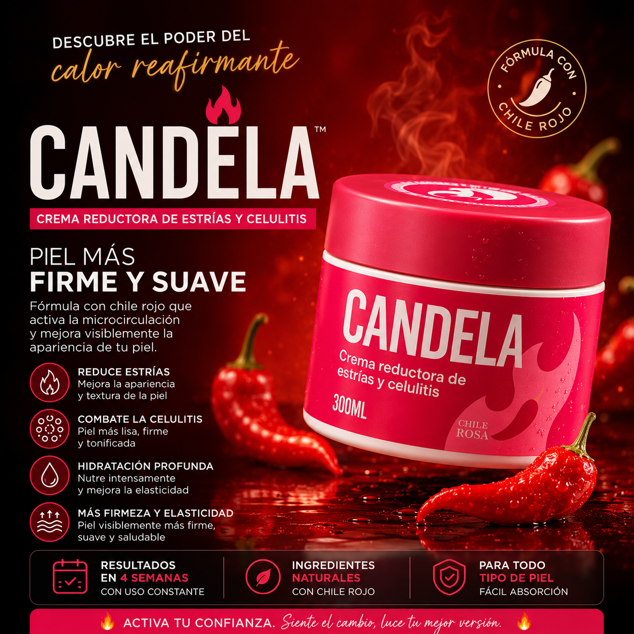 Candela 300gr de crema anti-estrías