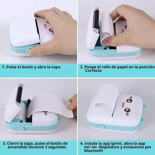 MINI IMPRESORA TÉRMICA  + 1 Rollo
