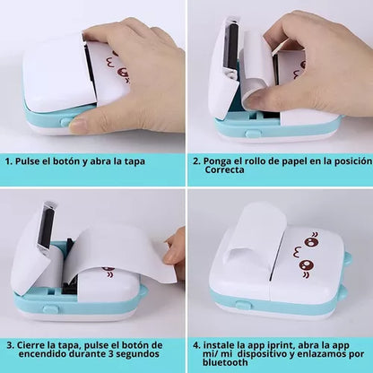 MINI IMPRESORA TÉRMICA  + 1 Rollo