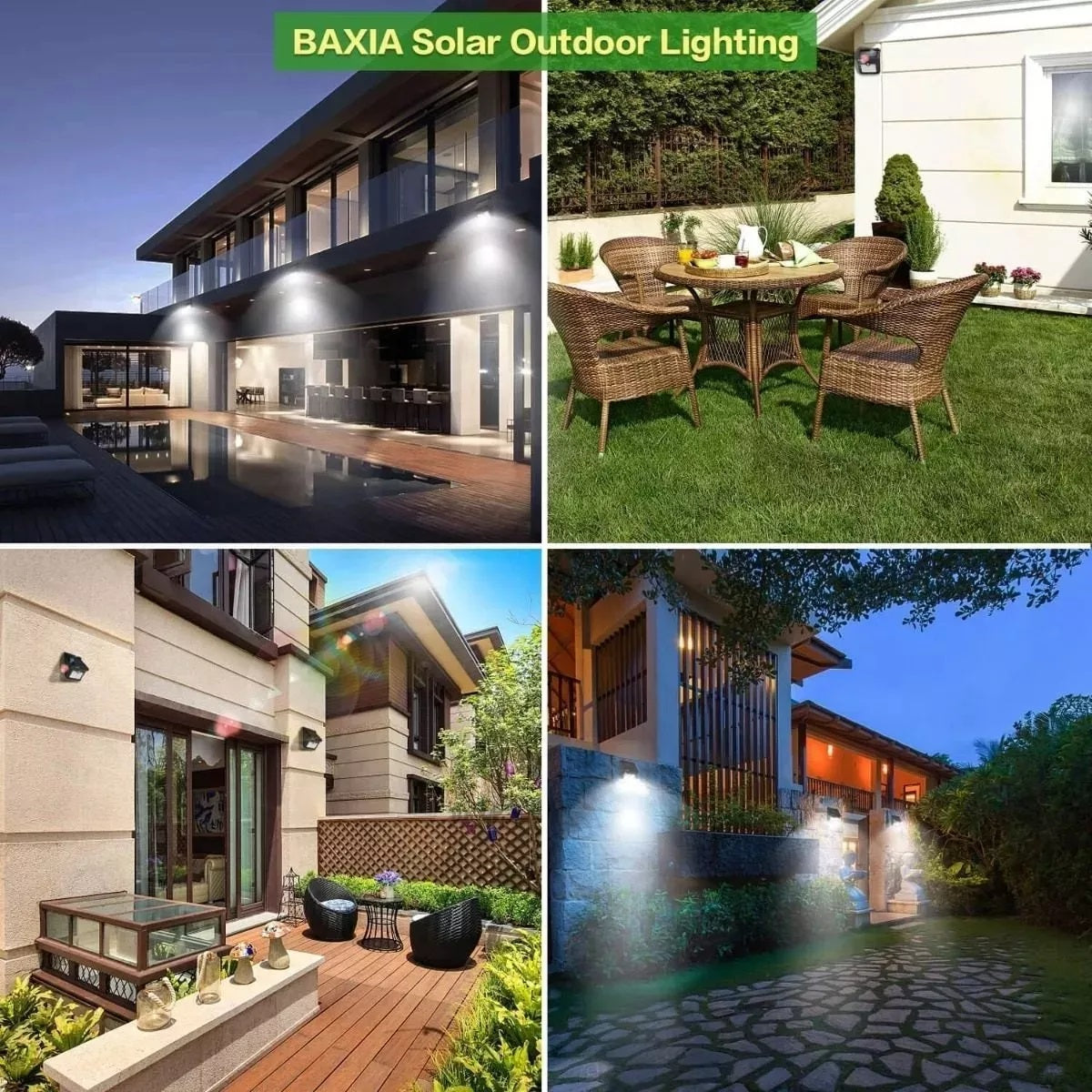 4 Lámparas Panel Solar Para Exteriores 30 Led Y Sensor