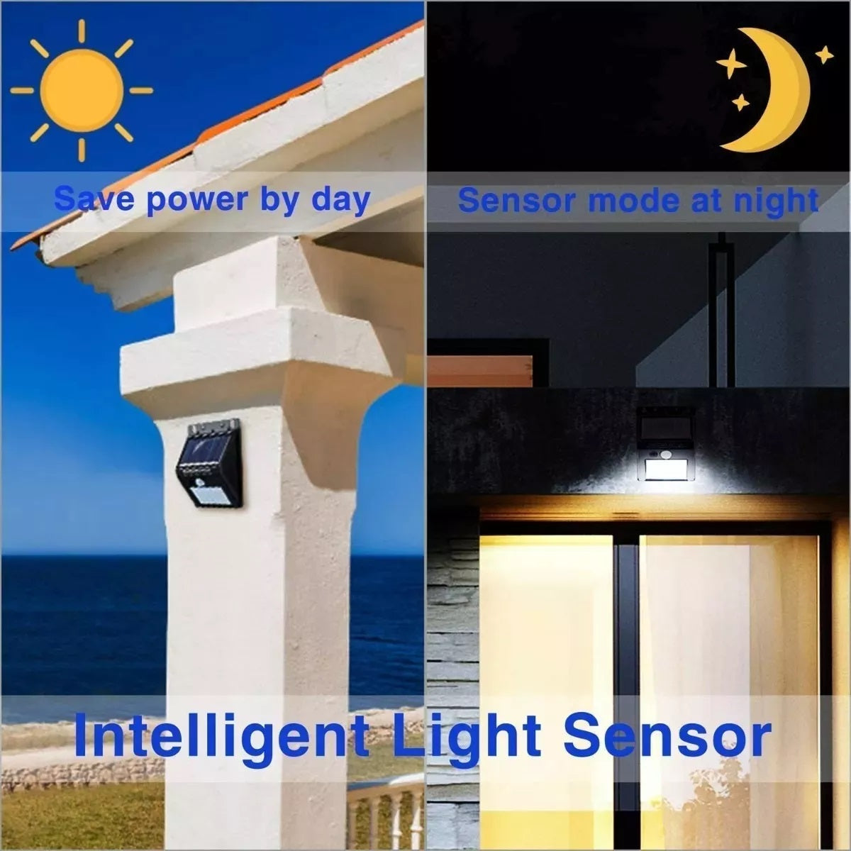 4 Lámparas Panel Solar Para Exteriores 30 Led Y Sensor
