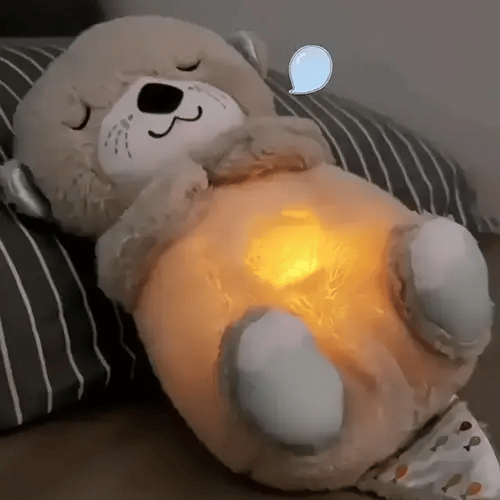 Peluche Nutria Respiración Luz Sonido