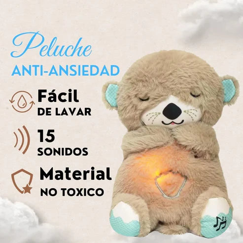 Peluche Nutria Respiración Luz Sonido