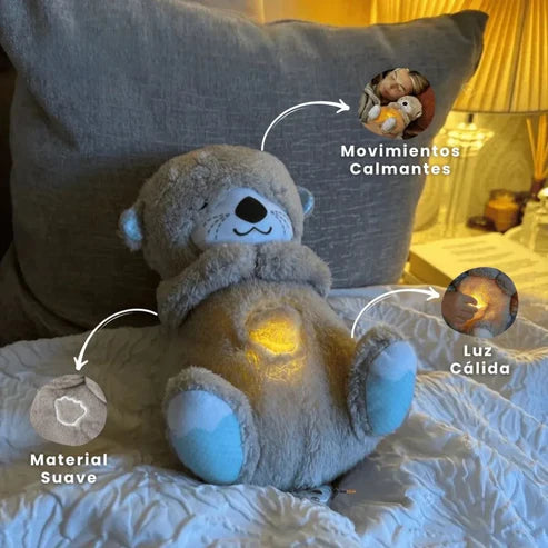 Peluche Nutria Respiración Luz Sonido