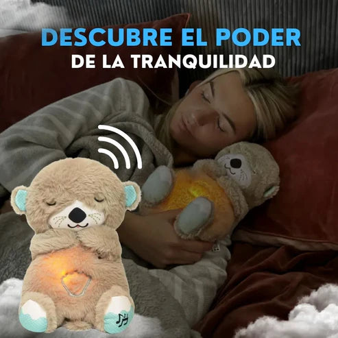 Peluche Nutria Respiración Luz Sonido