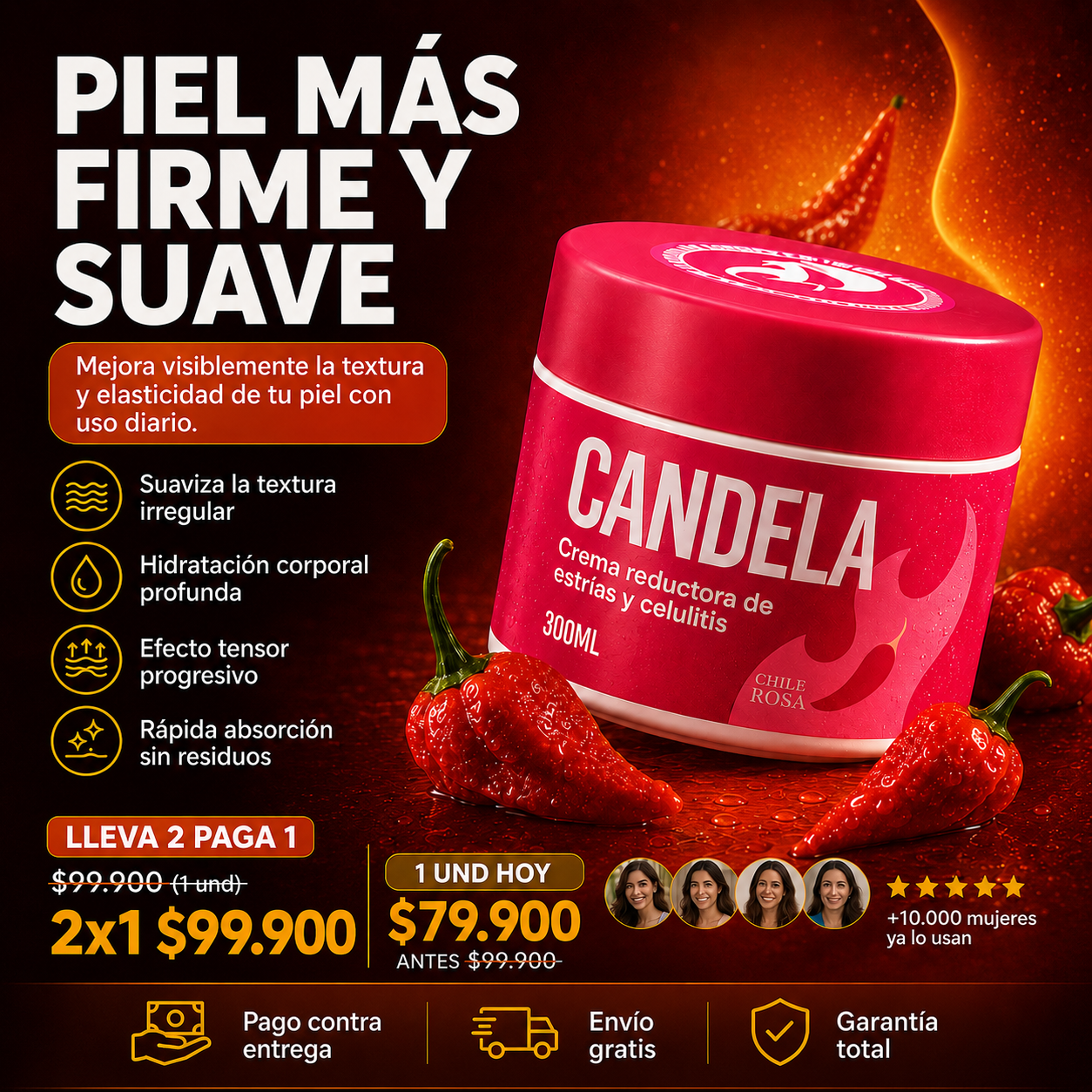 Candela 300gr de crema anti-estrías