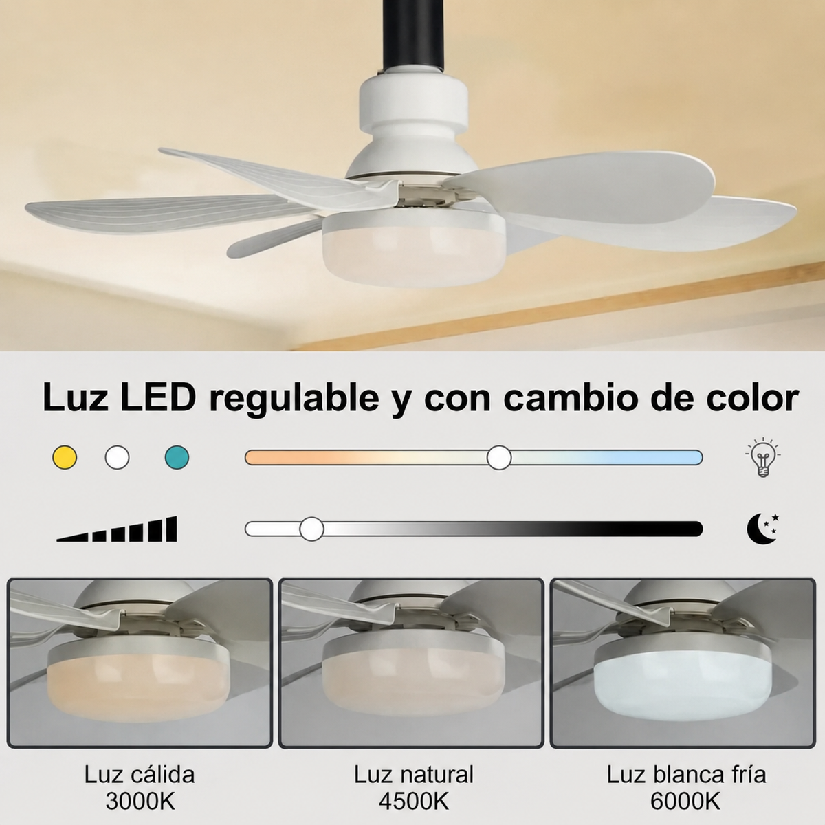Ventilador con Luz LED 2 en 1 BrisaLux